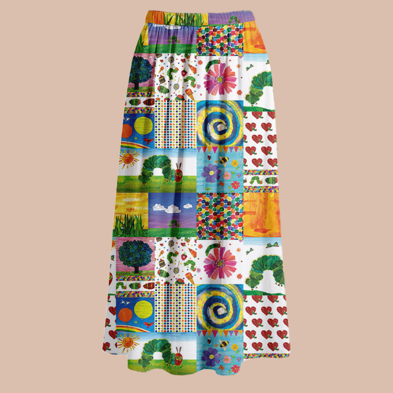The Very Hungry Caterpillar Teacher Printed Midi Skirt