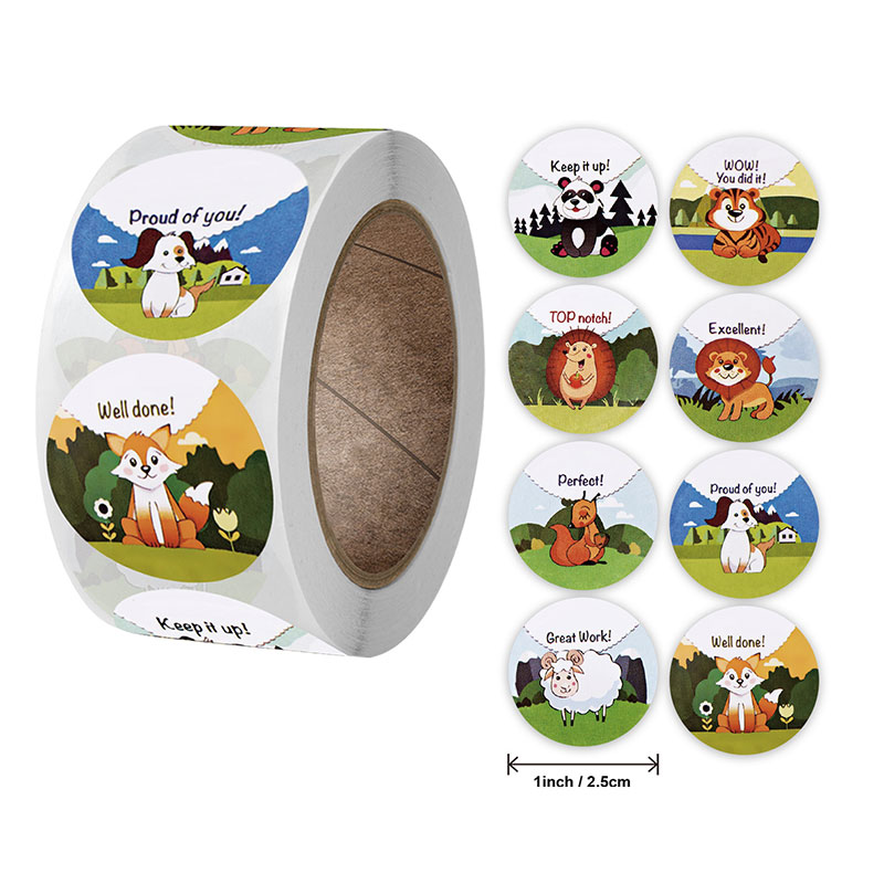 Motivational Phrases Cute Animals Teacher Stickers