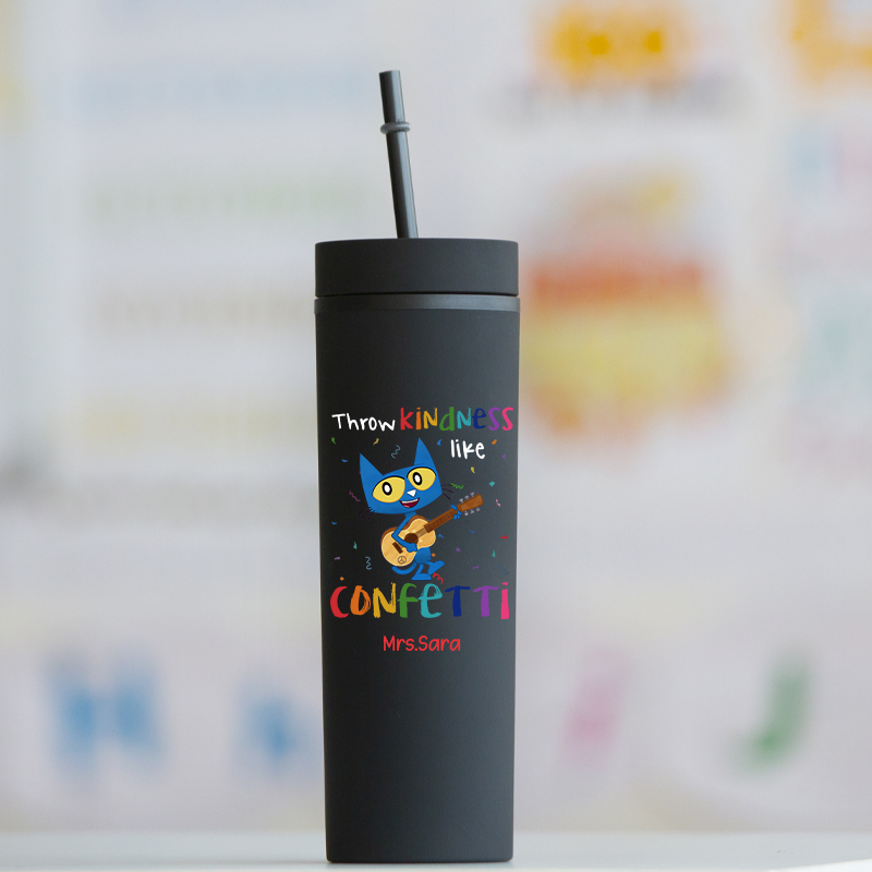 Personalized Throw Kindness Like Confetti Skinny Tumbler