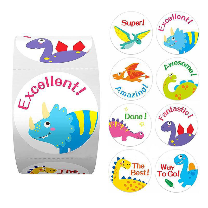 Cute Dinosaur Teacher Stickers